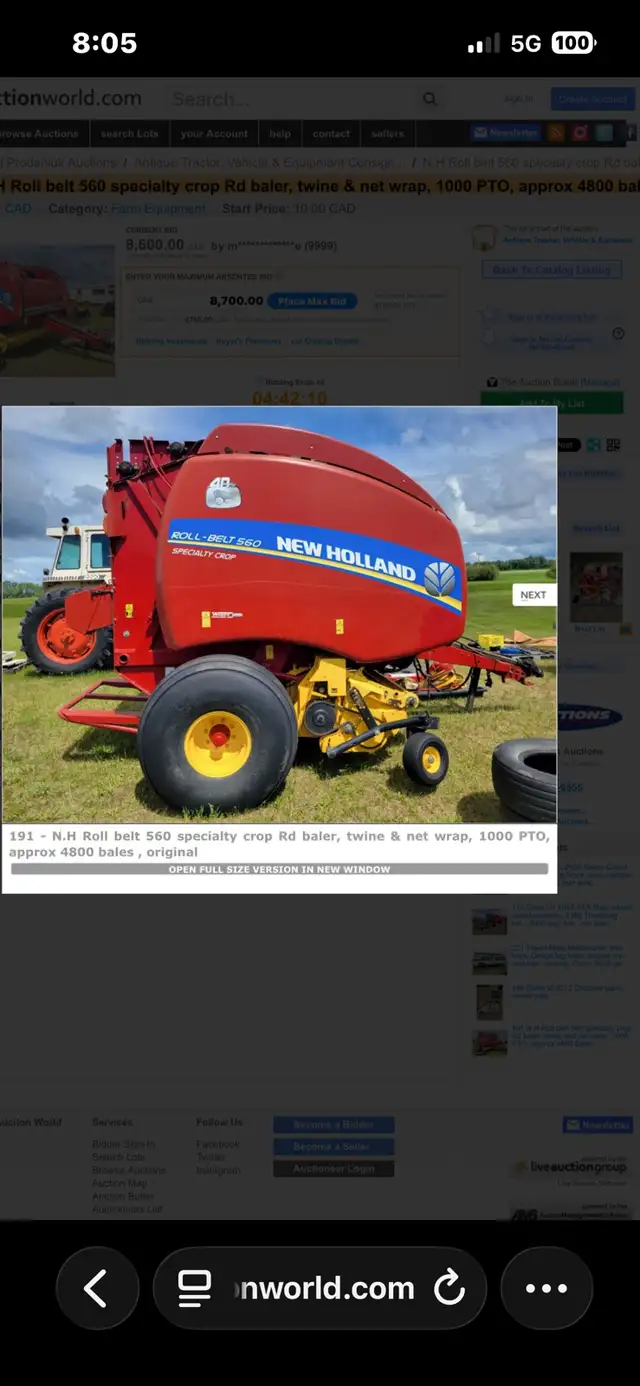 N-H-Roll-belt-560-baler - sellin
