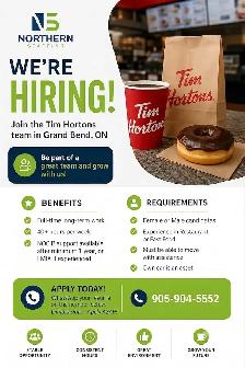 HIRING-TIM HORTONS(CREW MEMBER)