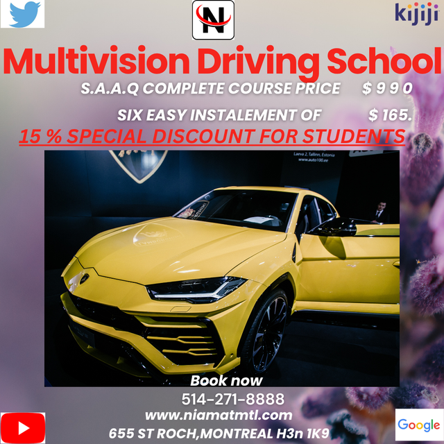 CLASS-5, CAR , FULL DRIVING COURSE FROM S.A.A.Q APPROVED SCHOOL