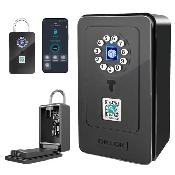 SFW Smart Fingerprint Key Lock Box with App and Bluetooth...