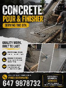 Concrete Pouring &amp.amp.amp.amp. Finishing Services – GTA
