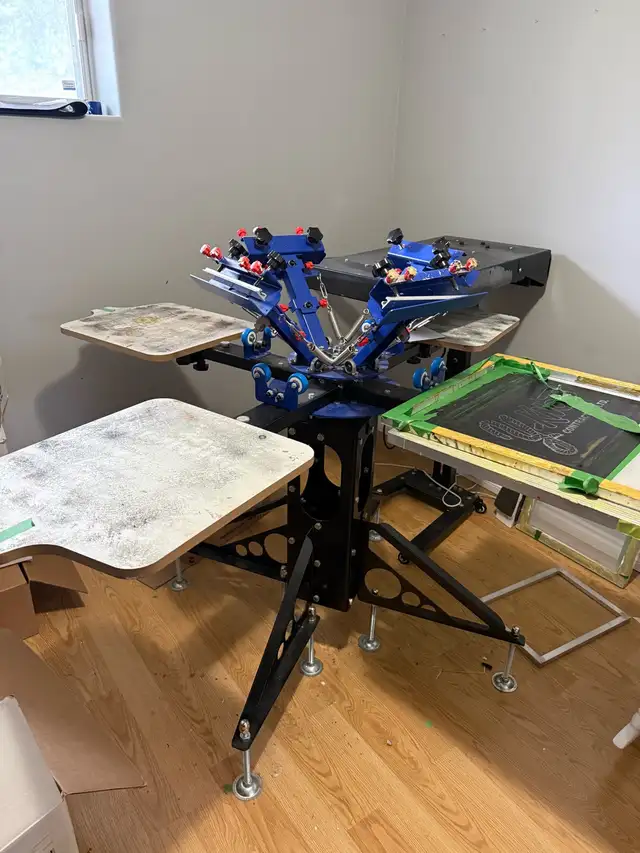 silk screening set up!