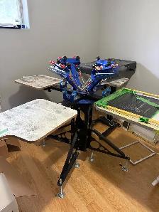 silk screening set up!