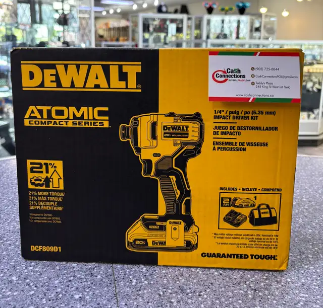 Dewalt DCF809D1 impact atomic New! Brushless model
