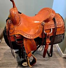 16.5" Ranch Cutter Irvine Saddlery Leather Saddle