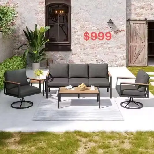 Brand New 5Pcs Patio Furniture Set Swivel Roker Chairs $999