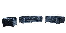 Modern blue velvet fabric sofa and loveseat (brand new) - Photo 2