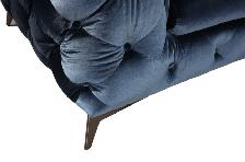 Modern blue velvet fabric sofa and loveseat (brand new) - Photo 3