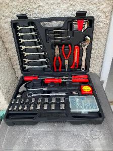Multi piece set of tools, with case