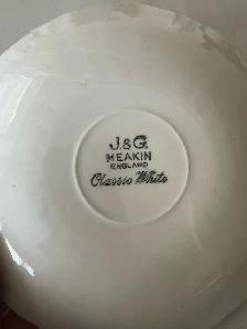 J and G Meakin England "classic White China - Photo 3