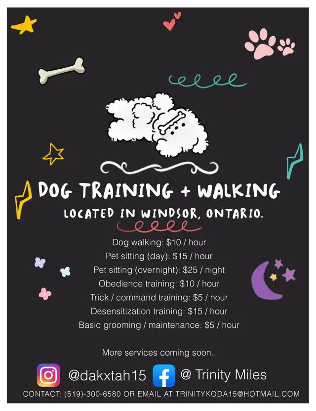 Dog training & walking services!