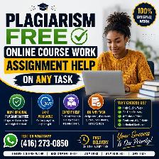 PLAGIARISM FREE ONLINE COURSE WORK ASSIGNMENT HELP ON ANY TASK