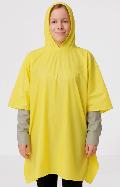 Rain Poncho With Hood size 52" X 80" 1EJY3 PVC Nylon Yellow NEW