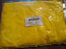 Rain Poncho With Hood size 52" X 80" 1EJY3 PVC Nylon Yellow NEW - Photo 3