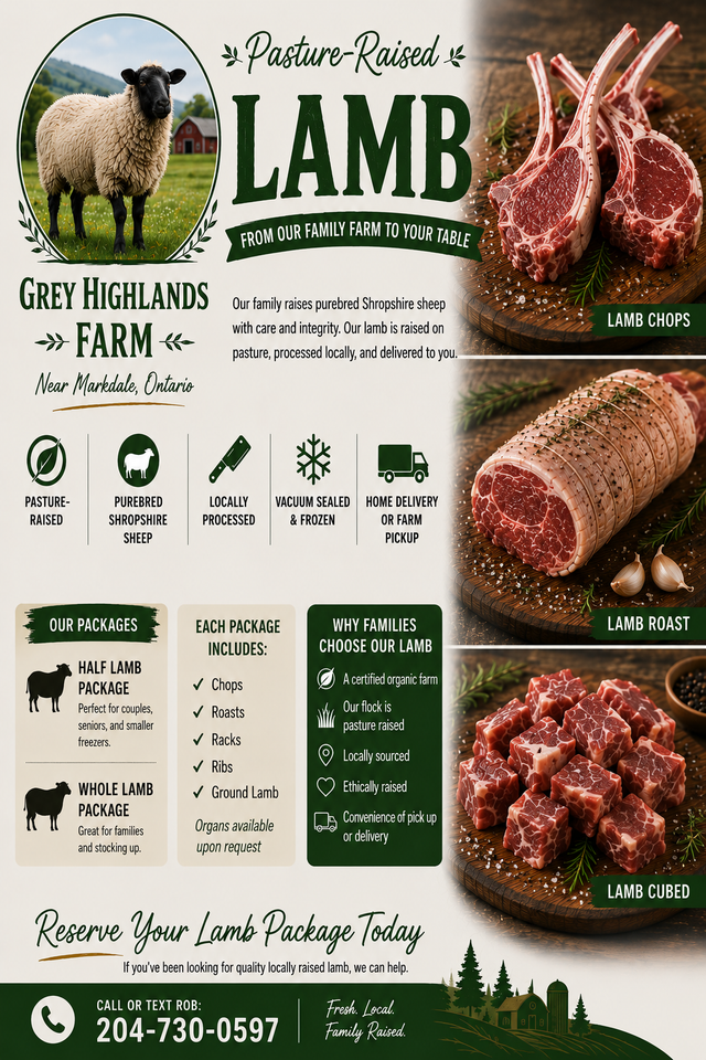 Pasture-Raised Lamb Direct from Our Family Farm