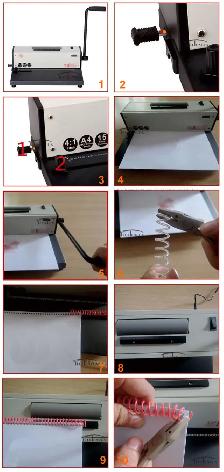 Electric Spiral Coil Binding Machine Punching 46 Holes 026730 - Photo 8