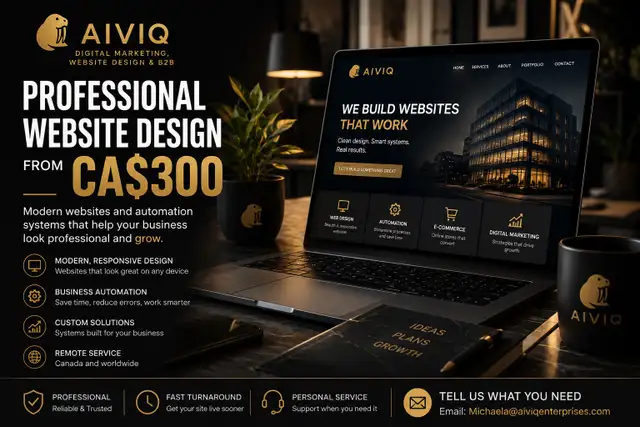 Professional Website Design | From CA$300 | Aiviq