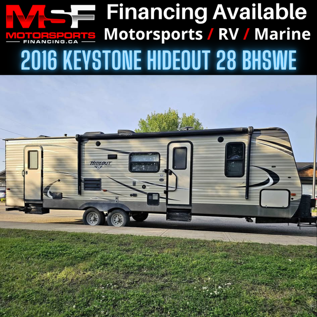 2016 KEYSTONE HIDEOUT 28 BHSWE (FINANCING AVAILABLE)