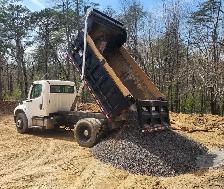Gravel mulch 3/4 crush limestone sand