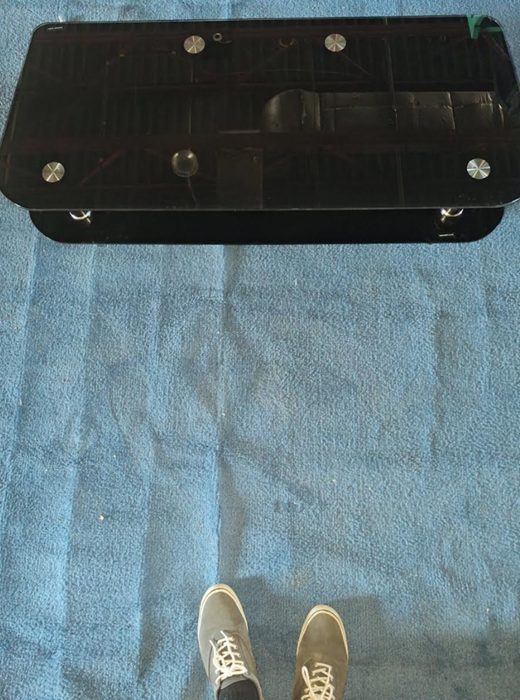 Glass coffee table