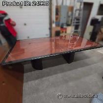 Mahogany and Black 108' x 54' Boardroom Table - Photo 3
