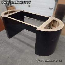 Mahogany and Black 108' x 54' Boardroom Table - Photo 6
