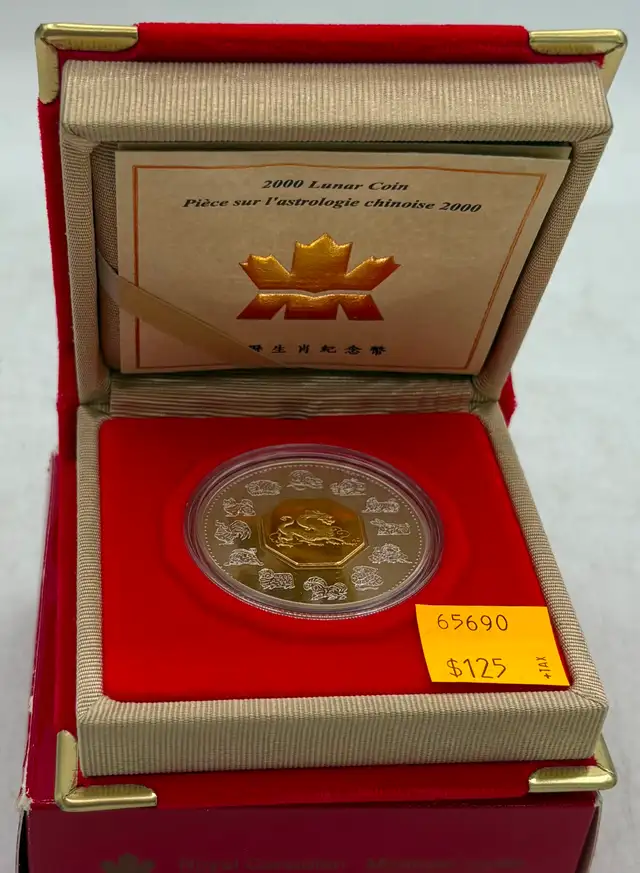 .925 Sterling Silver Lunar Coin: Year of the Dragon - Year 2000