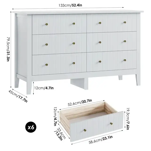 Brand New 6-Drawer Dresser, Chest of Drawers Special $199
