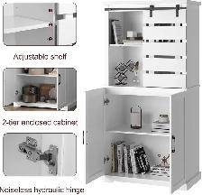 Brand New 63.5' White Kitchen Pantry Cabinet Special $199 - Photo 6
