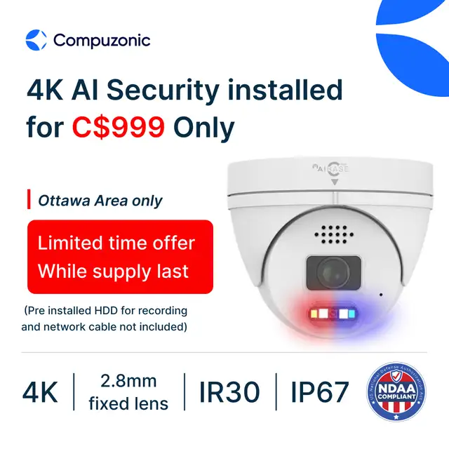4K AI Active Deterrence Security Camera System
