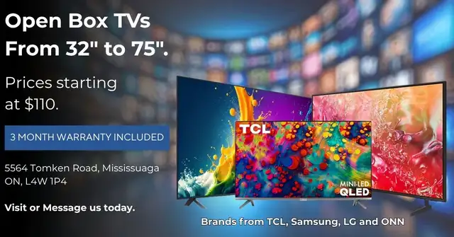 Open Box TVs | Warranty Included | Huge Selection