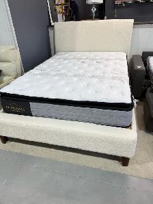Queen sized bedframe with mattress