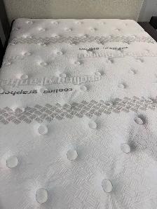 Queen sized bedframe with mattress - Photo 3