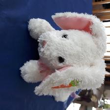 BEAU LAPIN NEUF BLANC ROSE DE 18'LONGx8'HAUT SUPER-DOUX: $10.00 - Photo 3