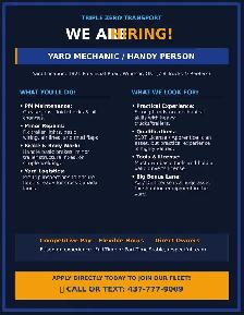 Handy mechanic for Truck and Trailer Fleet