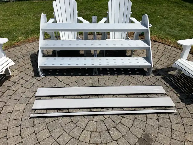 Plancher de patio 6'x12' et marche en alluminium