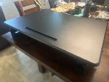 Standing Desk Riser, height adjustable, 35", black - like new