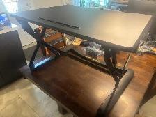 Standing Desk Riser, height adjustable, 35", black - like new - Photo 2