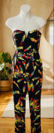 Combinaison Mustard Seed plumes colorées XS - Strapless chic