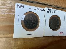 1859, 1861, 1864, 1871 & 1890 ONE CENT Collectible Coins ! - Photo 2