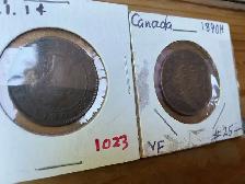 1859, 1861, 1864, 1871 & 1890 ONE CENT Collectible Coins ! - Photo 6