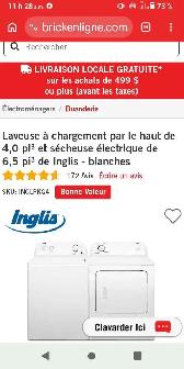 Ensemble Laveuse et Sécheuse Inglis neuve dans la boîte 700$ - Photo 3