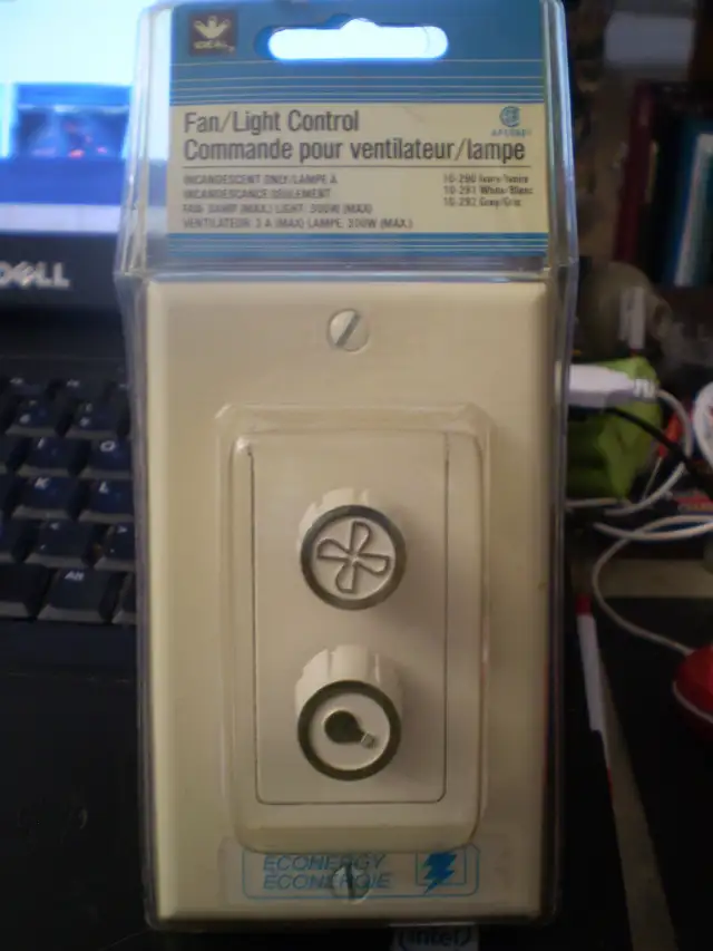CEILING FAN AND LIGHT DIMMER CONTROL SWITCH-NEW-$15