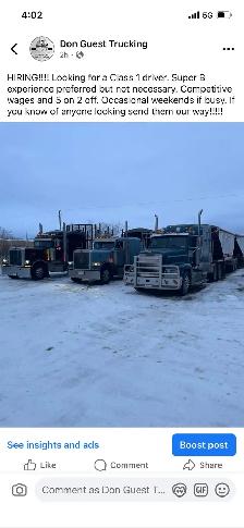 class 1 Log/grain truck driver
