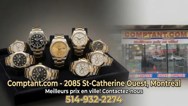 Comptant.com Centre Ville Achat Rolex Cartier Omega et plus