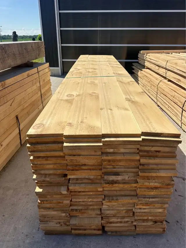 1 x 8 Rough Pine Lumber  16ft lengths