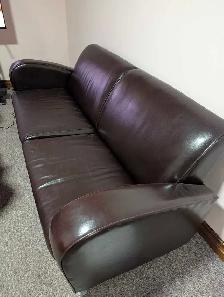 Leather couch and chairs