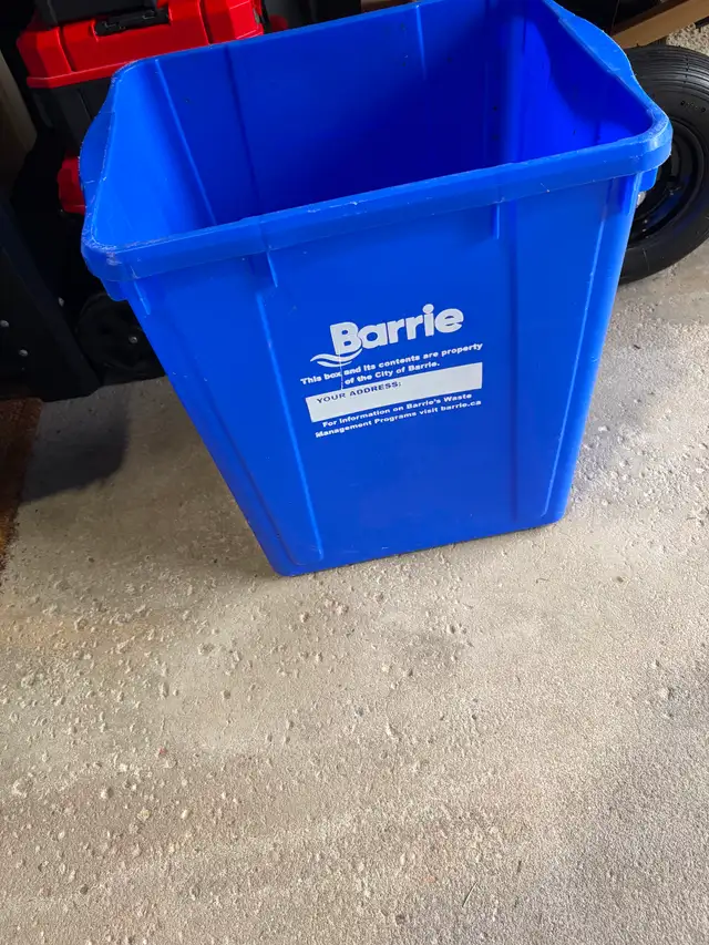 Large blue bin - City of Barrie