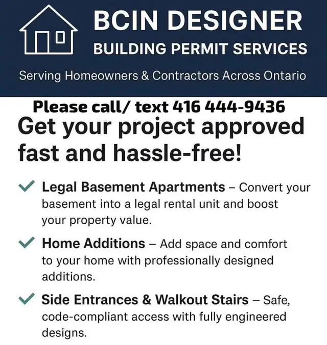 BCIN Designer Building Permit Services