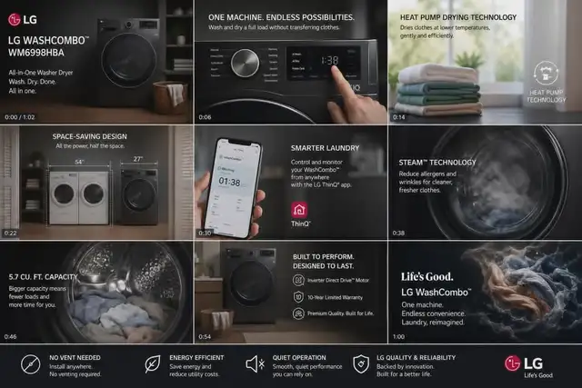 EconoPlus Dartmouth LG 2in1 Washer Dryer Combo - Ventless